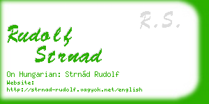 rudolf strnad business card